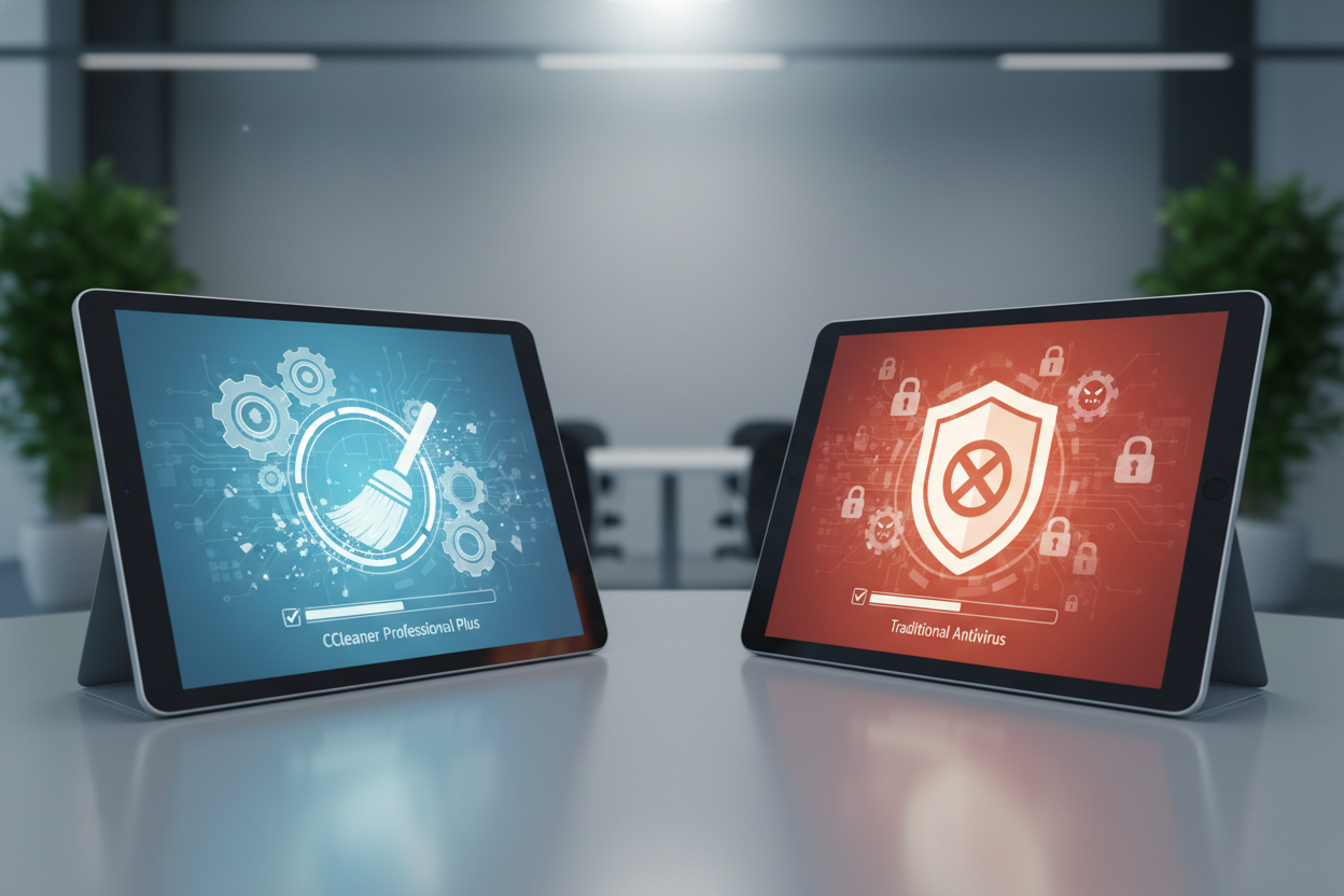 Vergelijking: ccleaner professional plus versus traditionele antivirusprogramma's